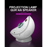 Witte dome-vormige Maan Galaxy Projector Koran Speaker SQ958 met projectielamp en speaker